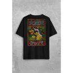 Kendim Seçtim Super Mario Bowser Japanese Poster Sırt Ön Baskılı Oversize Tişört T-Shirt - Siyah
