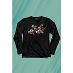 Kendim Seçtim Super Mario Party Star Rush Uzun Kollu Tişört Baskılı T-Shirt - 001-Siyah