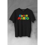 Kendim Seçtim Super Mario Seres Baskılı Tişört T-Shirt - Siyah