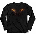 Kendim Seçtim T04S1854 Cats Kara Kediler Göz Black Cat Eye Uzun Kollu T-shirt