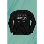 Kendim Seçtim Tactical Patriot Military Tüfek Silüeti Uzun Kollu Tişört Baskılı T-Shirt - 001-Siyah - XS