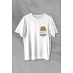 Kendim Seçtim The Mandalorian Bebek Yoda Cep Tasarımı Baskılı Tişört Unisex T-Shirt - Beyaz