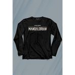 Kendim Seçtim The Mandalorian Bebek Yoda Cep Tasarımı Star Wars Uzun Kollu Tişört Baskılı T-Shirt - 001-Siyah - XS