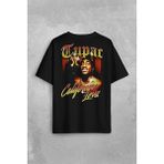 Kendim Seçtim Tupac 2pac Shakur Rap Music West Coast 90S Rap Sırt Ön Baskılı Oversize Tişört T-Shirt - Siyah