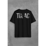 Kendim Seçtim Tupac Amaru Shakur Awesome 2pac Rap Music Sırt Ön Baskılı Oversize Tişört T-Shirt - Siyah - 2XL