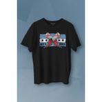 Kendim Seçtim Unisex T-Shirt Eldiven Blue Flag cm Punk Fitness Dövüş Boks Gym Spor Baskılı Siyah Tişört - 2XL