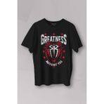 Kendim Seçtim Unisex Tişört Greatness Roman Reigns Gym Spor Fitness Siyah Baskılı T-Shirt - 2XL