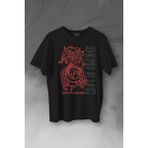 Kendim Seçtim Viking Fenrir Wolf Vikings Kurt Kafa Street Baskılı Tişört T-Shirt - XS - Siyah