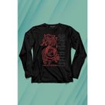 Kendim Seçtim Viking Fenrir Wolf Vikings Kurt Kafa Street Uzun Kollu Tişört Baskılı T-Shirt - 001-Siyah