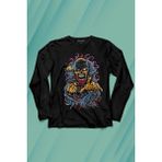 Kendim Seçtim Zombie Halloween Skull Darkness Vampir Uzun Kollu Tişört Baskılı T-Shirt - 001-Siyah - XS