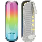 Kendimizden Okop Bluetooth Hoparlör Rgb Işıklı Taşınabilir Mini Ses Bombası Radyo Özellikli KP-558 - Gri