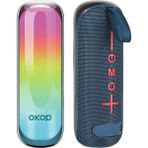Kendimizden Okop Bluetooth Hoparlör Rgb Işıklı Taşınabilir Mini Ses Bombası Radyo Özellikli KP-558 - Mavi