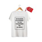Kendin Tasarla T-shirt Kişiye Özel Tişört Baskılı Tshirt Beyaz