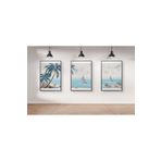 Kendin Yap 3'lü Set - Yelkenli - Sailing/Sayılarla Boyama Kanvas Tablo Seti-56 * 70 CM (Tuvale Gerili)