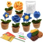 Kendin Yap Mavi Çiçek Tığ Işi Seti Örgü Iplik Iğneleri Peluş Bebek (Yurt Dışından) - Hobby