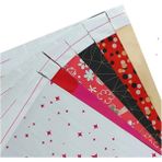 Kendinden Bantlı Büyük Boy Metalize Hediye Paketi Poşeti Yapışkanlı 40X60 cm 100 Adet - Çok Renkli