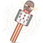 Kendinden Hoparlörlü Portatif Karaoke Mikrofonu Bluetooth USB Kablo Ile Çalışan Karaoke Mikrofon