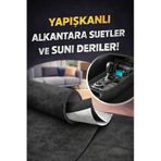 Kendinden Yapışkanlı Alkantara Süet Suni Deri 100 X 150 -antrasıt Antrasit