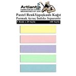 Kendinden Yapışkanlı Ayraç Postit 5 Renkli 1 Adet Yapışkanlı Not Kağıdı Transparan Parmak Ayraç İndeks Seperatör 5 Li Mi
