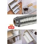 Kendinden Yapışkanlı Çok Amaçlı Alüminyum Folyo Mutfak Tezgah Üstü Çekmece Raf Içi Su Geçirmez Rulo - 2 m x 60 cm