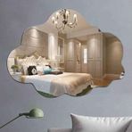 Kendinden Yapışkanlı Düzensiz Bulut Makyaj Aynası Modern Çerçevesiz Dekoratif Duvar Aynası Banyo Oturma Odası Giriş ve Koridor için - 60 x 45 cm