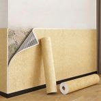 Kendinden Yapışkanlı Isı Yalıtımlı Duvar Kağıdı, 5 mm Köpük Duvar Panelleri, Su Geçirmez ve Çıkarılabilir, Nem Önleyici/Küflenmez (Sarı, 50 cm x 40 m)
