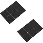 Kendinden Yapışkanlı Kaymaz Kauçuk Beyaz Eşya Masa Sandalye Ayak Zemin Koruyucu 4,5x4,5 cm 24 Adet