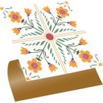 Kendinden Yapışkanlı Portakal Çiçeği Desenli Pvc Karo 30X30 cm (33 Adet) 3 M²