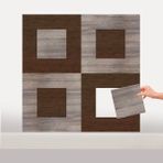 Kendinden Yapışkanlı Pvc Duvar Yer Kaplama Teak Antik 40X40 cm 0,64 M²/4 Adet