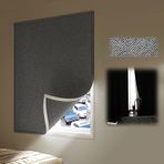 Kendinden Yapışkanlı Termal Pencere Örtüsü Keten Görünümlü Karartma Perdesi Çiftlik Evi Ülke Tarzı Pamuklu Perdeler Oturma Odası Yatak Odası için Gri 90 cm x 120 cm