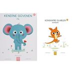 Kendine Güvenen Fil & Konsantre Olabilen Kanguru - Öğrenen Yavrular (2 Kitap Set)