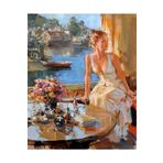kendinyaphobi Sayılarla Boyama Seti Çerçeveli Kasnaklı Yaz Güzeli 40x50 Cm