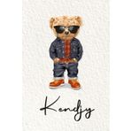 Kendjy: Cahier personnalisé avec prénom Kendjy | Cadeau d'anniversaire pour enfant, garçon, homme, copain ... | Nounours | 110 pages lignée, Petit Format 6x9 pouces (15,24 x 22,86 cm)