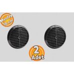Kendo Doğalgaz Havalandırma Cam Menfezi Siyah Renk 18 cm (2 Adet)