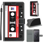 KENHONER Samsung Galaxy S9 için cep telefonu kılıfı, Samsung S9 kılıfı, birinci sınıf deri kapaklı katlanabilir darbeye dayanıklı manyetik [dik durma fonksiyonu] [kart bölmeleri] koruyucu kılıf çanta - ses
