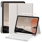 KENKE iPad Air için 6th/5th/4th nesil kılıf klavye ile 2024/2022/2020 11 ve 10.9 inç, çıkarılabilir kablosuz Bluetooth