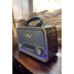 Kenko Ahşap Nostaljik Görünümlü Radyo Bluetooth USB Tfcard Aux Girişli Mp3 Çalar Radyo Müzik Kutusu Işıklı - Kahverengi