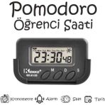 Kenko Pomodoro Öğrenci Saati KK-613D Kronometreli Özellikli Çalışma Saati - Siyah