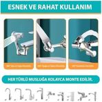 Kenly 1080 Derece Dönebilen Evrensel 2 Modlu Robotik Kol Mutfak Banyo Musluk Başlığı
