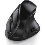 Kenly Bluetooth+2.4g Kablosuz Dikey Ergonomik Şarj Edilebilir Sessiz Mouse - Siyah