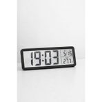 Kenly LCD Ekran Dijital Duvar Saati 20x8 cm – Büyük Ekran, Sıcaklık & Tarih Göstergeli, Masaüstü & Duvara Monte, Modern LED Saat, Siyah