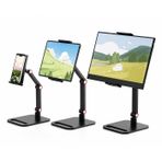 Kenly Monitör Tablet iPad Telefon Tutucu 12-16 İnç Universal Metal Stand, 360° Döner Ayarlanabilir Masaüstü Tutucu, Ağır Hizmet Alüminyum Tablet Monitör Standı, Kaymaz Sabit Tasarım