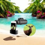 Kenly Telefon Kamera Dürbün 40X Zoom Monoküler Hd El Teleskopu - Siyah