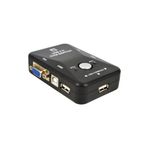 Kenly USB KVM Switch 2 Port VGA – 2 Bilgisayar 1 Monitör Paylaşımı, Klavye Mouse USB Paylaşım Anahtarı, PC Laptop için VGA KVM Switch