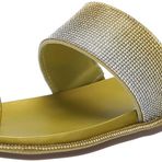 Kenneth Cole Reaction Adaçayı Limon Metalik Düz Kadın Sandalet