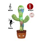 kennix ÖZEL SERİ Konuşan Dans Eden, Müzikli Işıklı Saksı Kaktüs Peluş Oyuncak