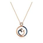 KENPAZAR 925 Ayar Rose Kalp Anne Ve Bebek Kadın Gümüş Kolye