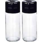 kenpool 2li Tuzluk Biberlik Star Baharat Takımı Baharat Saklama Kabı - Şeffaf - 245 ml