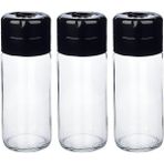 kenpool 3lü Baharat Takımı Cam Tuzluk Biberlik Star Baharatlık - Şeffaf - 245 ml