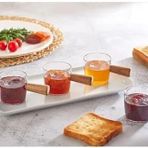 kenpool Ahşap Saplı Mika Sosluk 2li Mini Sosluk Reçellik Sunum Seti